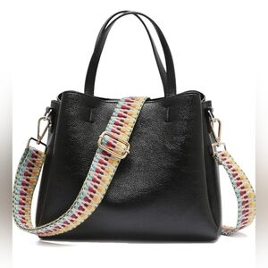 Rainbow Adjustable Purse Crossbody Colorful Strap Silver Gold x2 NWOT